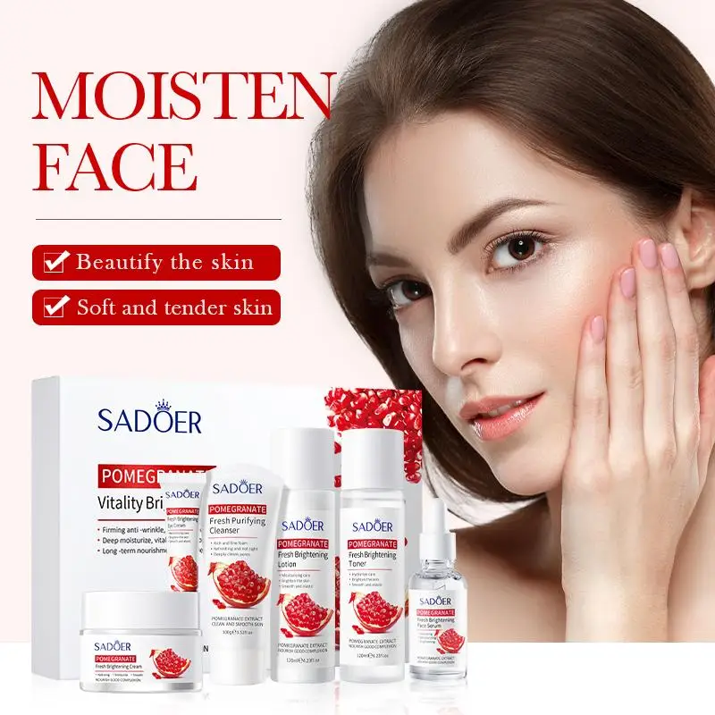 

SADOER Pomegranate Fresh Beauty Набор из шести предметов против высыхания, против трещин, уход, смягчает питает, увлажняющий продукт для восстановления трещин