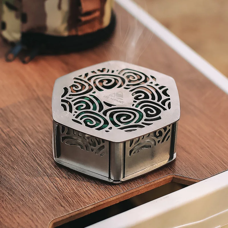 Stainless Steel Magnetic Mosquito Repellent Incense Box Portable Repellent With Cover Camping Windproof Mosquito Coil Tray