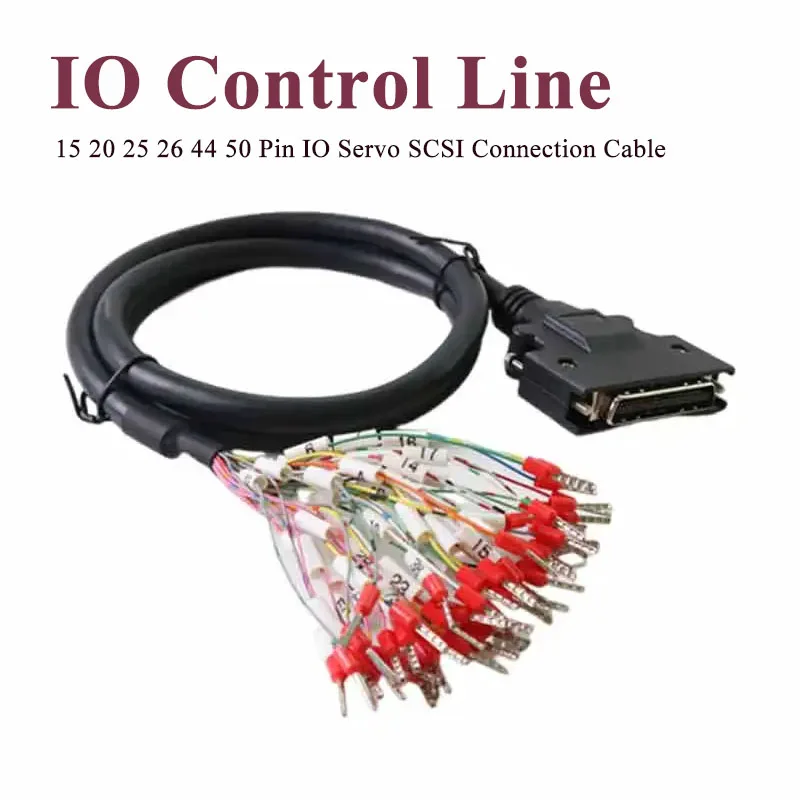 SCSI IO Servo Wire DB15 20 25 26 DB44 DB50 Pin Connection Terminal Line CN1 Control Cable for Panasonic Mitsubishi Yaskawa Delta