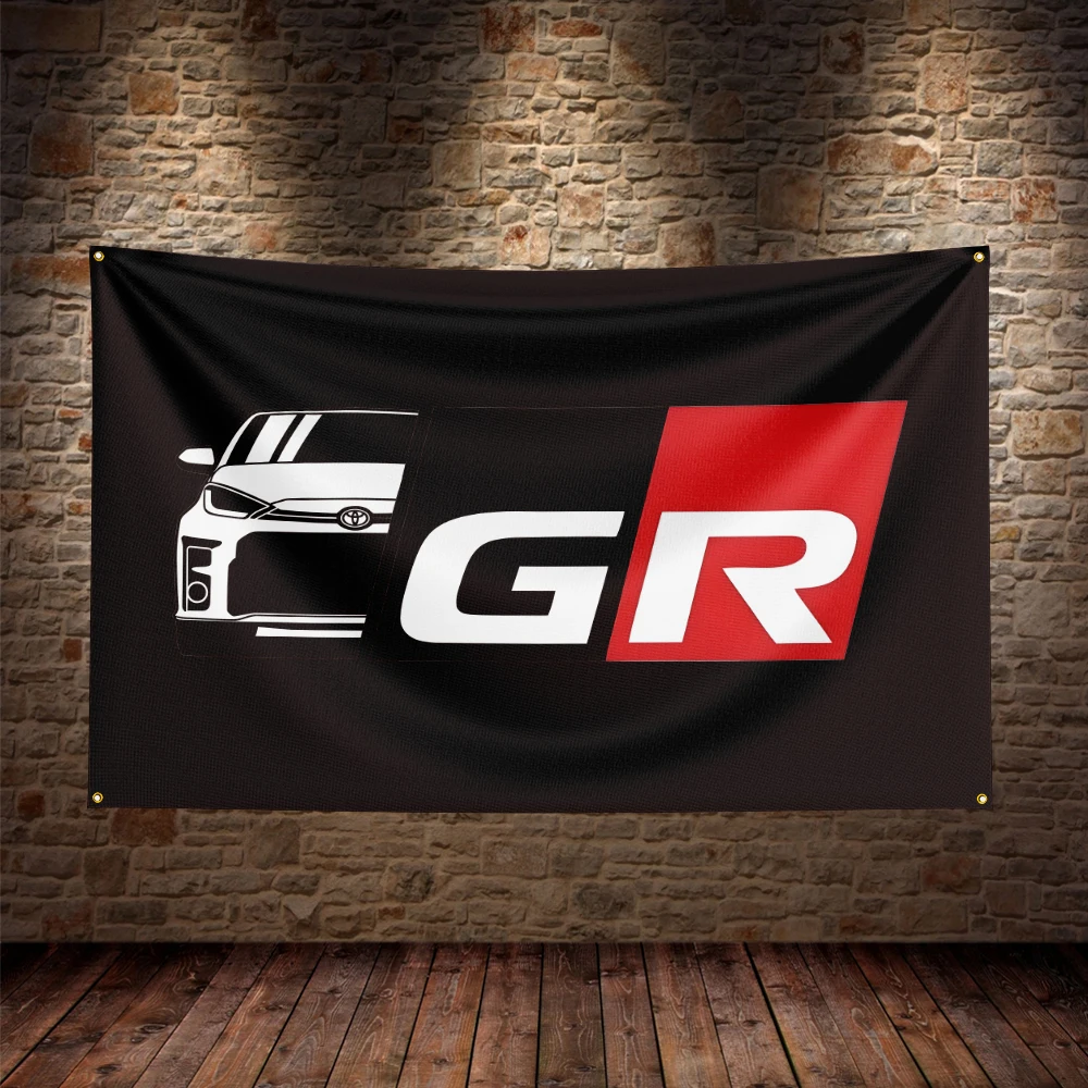 

3X5Ft GRs Racing Car Flag Polyester Printed Car Banner For Decor