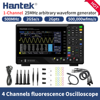 Hantek DPO7504U 4-Channel Digital Oscilloscope+1 Channel Waveform Generator  500MHz 2GSa/s 2Gpts 500,000wfms/s 10.1 Touchscreen