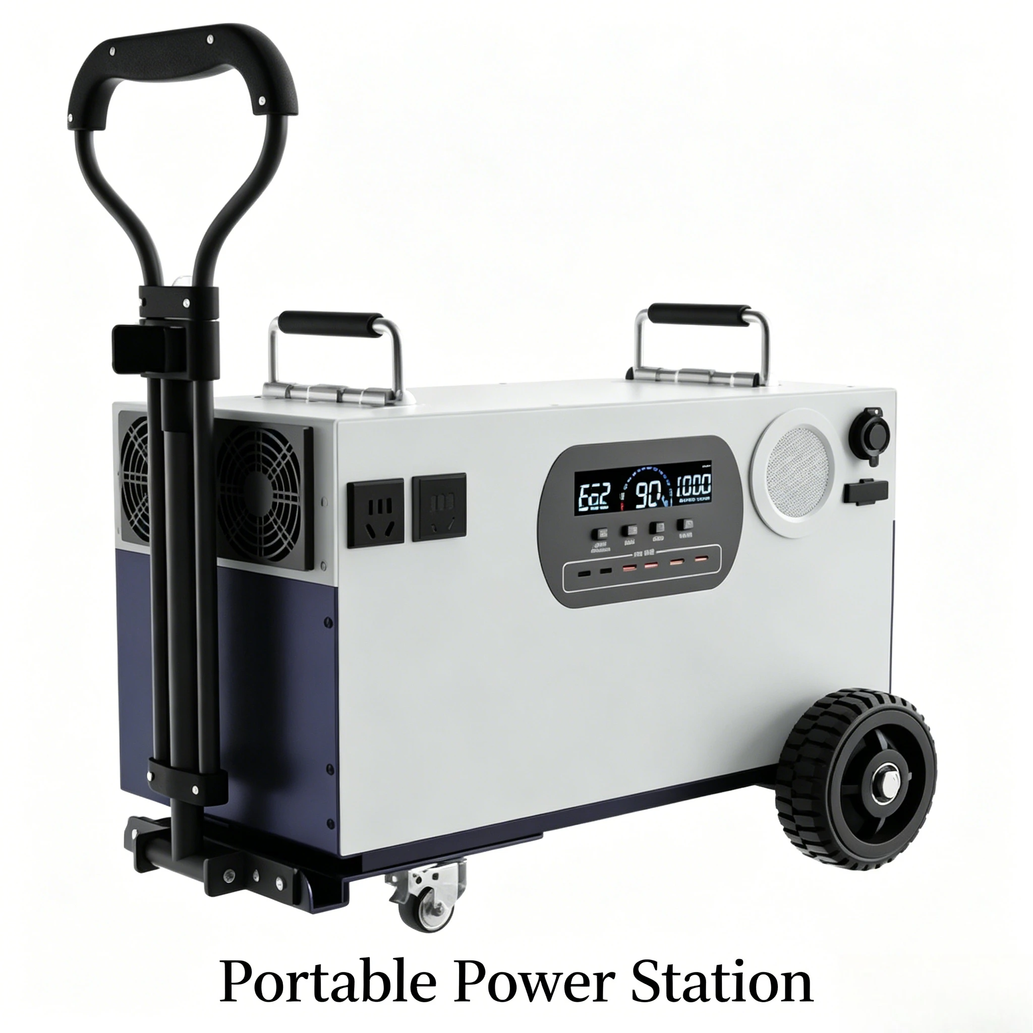 5000W Portable Energy Storage Power Station, 220V Output, Emergency Backup Power for Camping, Stall and Power Outage