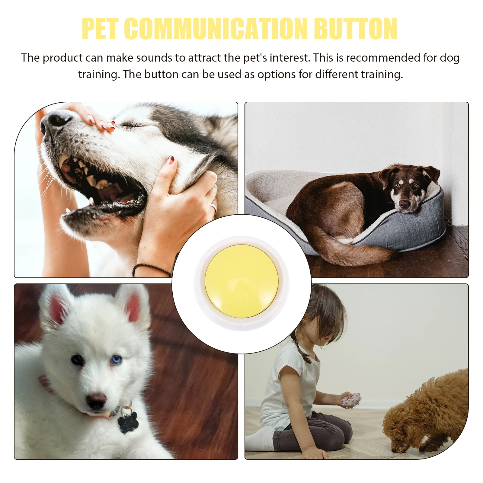 

Training Pets Playthings Recordable Button Communicate with Your Pet Durable Design Realistic Appearance Attract Interest