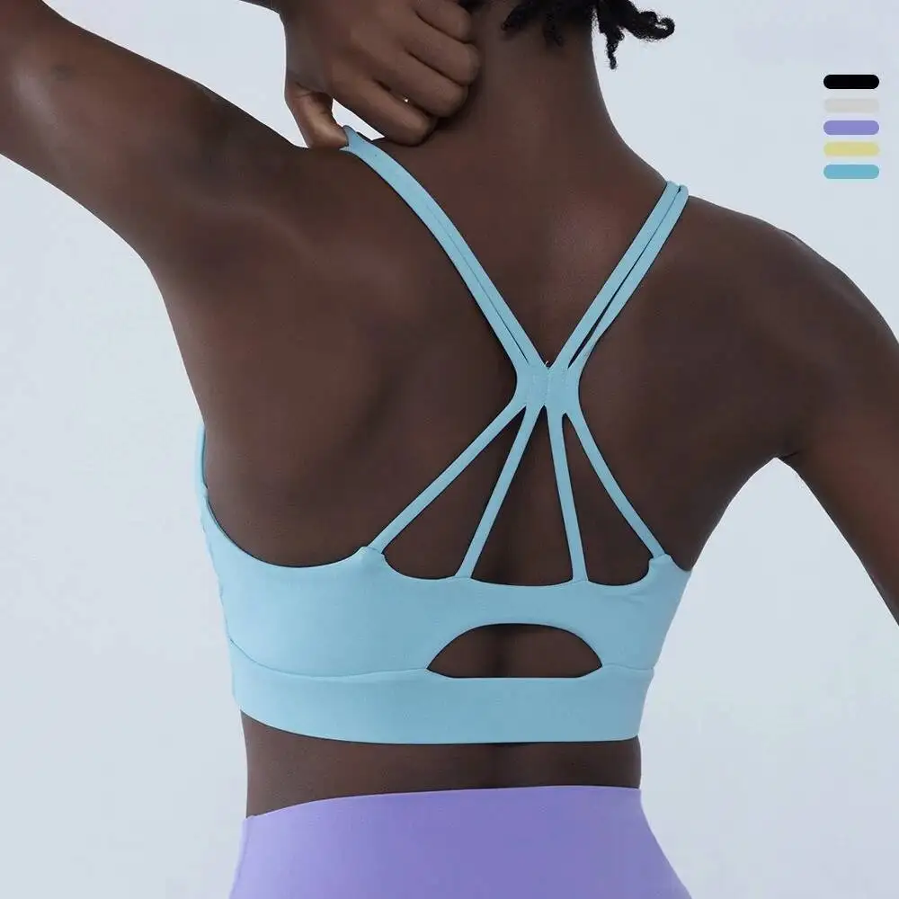 

Спортивные бюстгальтеры пуш-ап Fiess Yoga Race Back, нейлоновый топ, бюстгальтер, сексуальное дышащее нижнее белье для женщин, тренажерный зал, лето