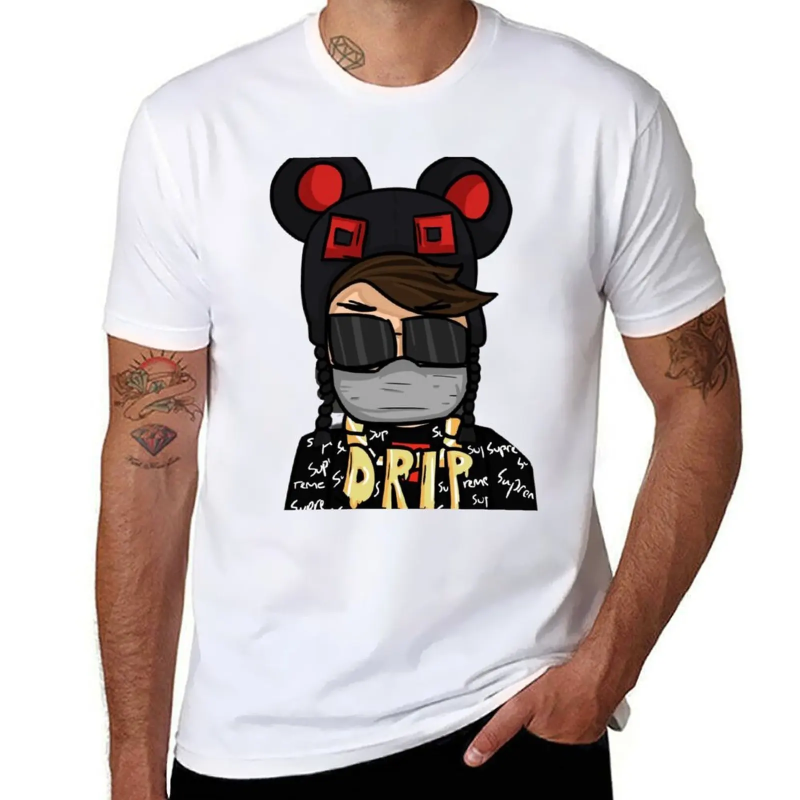 

kreekcraft drip T-Shirt black cotton t-shirt plain for man package t shirt man cotton T-Shirt