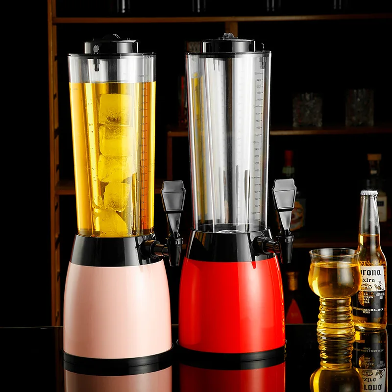 Glowing Draft Beer Tower Multi Purpose Dispenser For Cold Drink Fruit Beverage