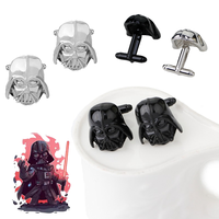 Star Wars Stormtrooper Cufflinks Fashion Men's French Button Shirts Accessories Cartoon Alloy Men Shirt Cufflinks Jewelry Decor