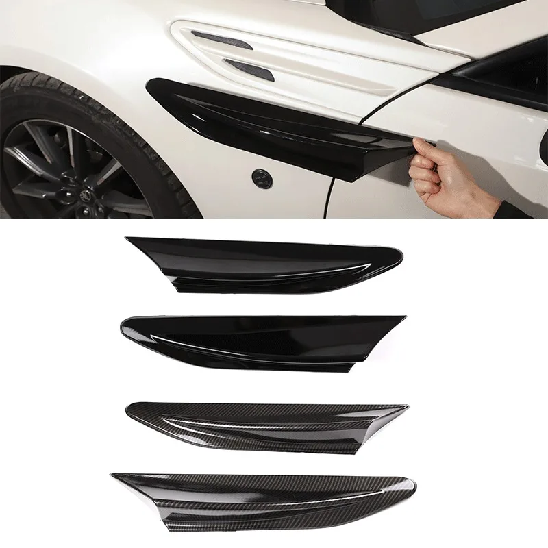 

New for Subaru BRZ 86 GT86 1 Car Side Air Outlet Fender Fin Vent Trim Cover ABS Carbon Fiber Texture Exterior Accessories