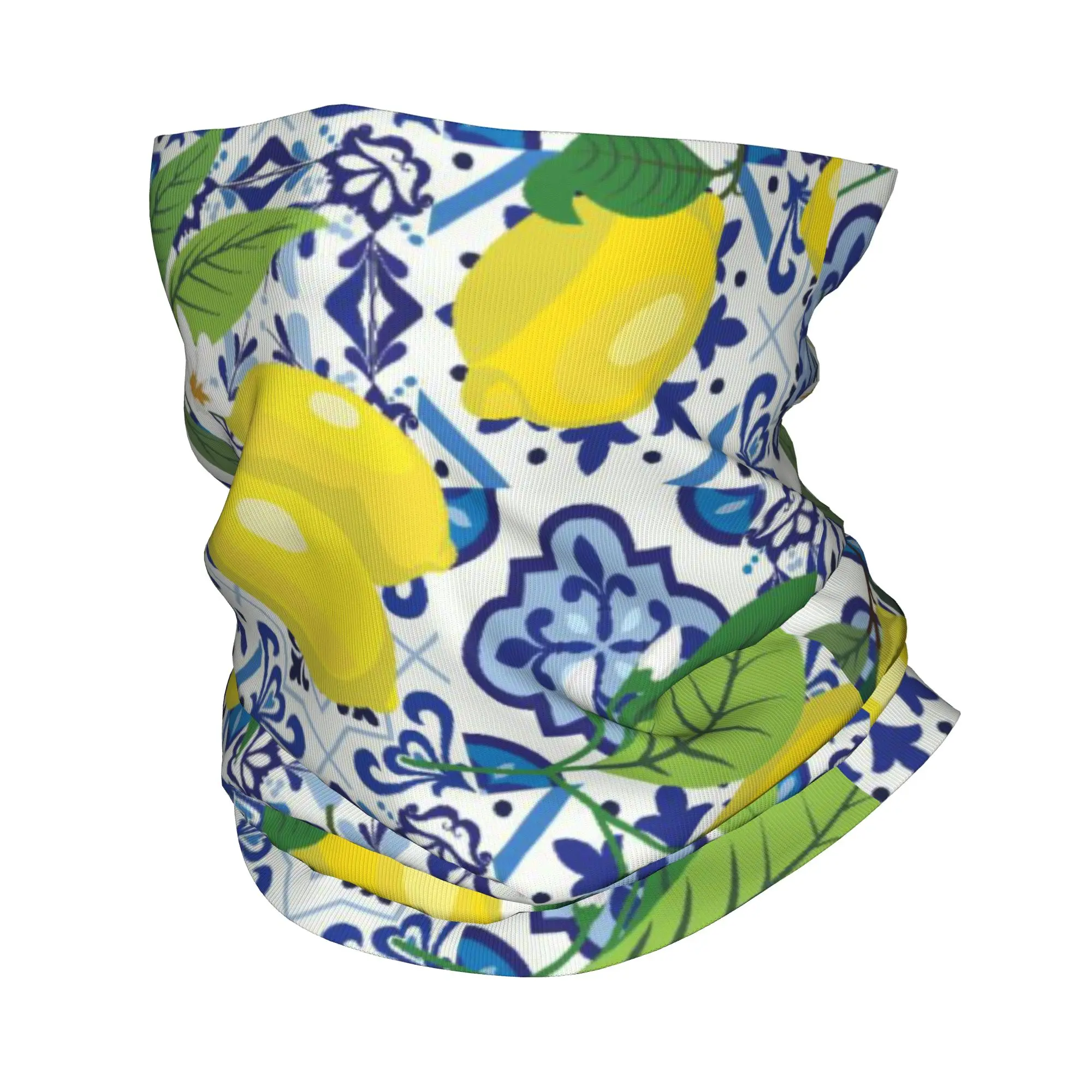 

Итальянская лимонно-синяя бандана-шарф с принтом, теплая повязка на голову для бега, для мужчин и женщин, для взрослых