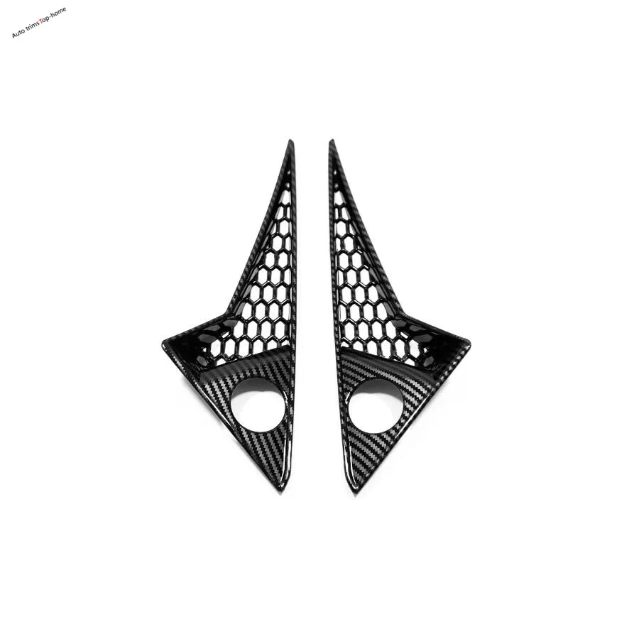 

ABS Carbon Fiber / Shiny Front Reflector Fog Light Lamp Decoral Frame Cover Trim For Nissan Qashqai J12 2022 - 2024 Accessories