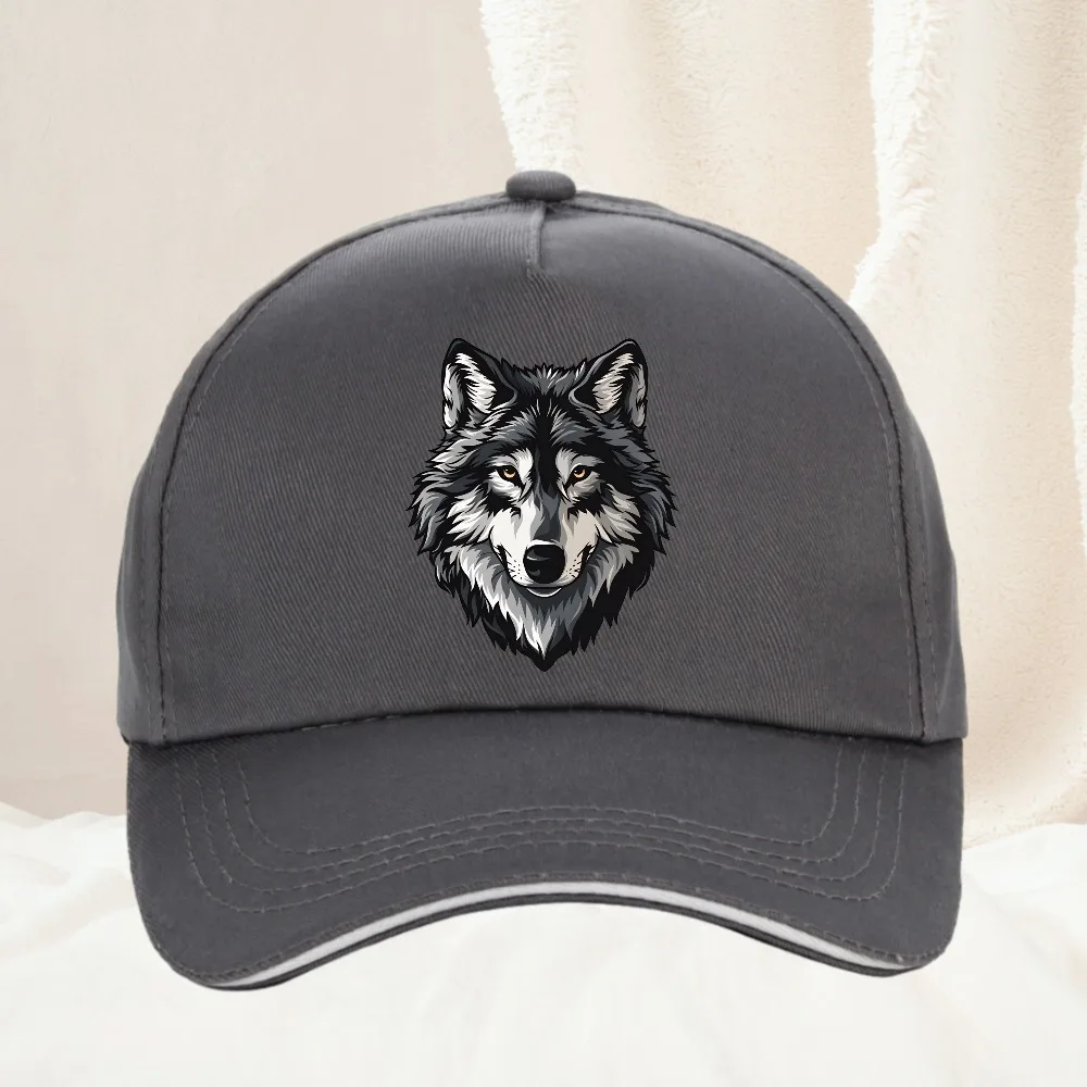 

Unisex Washed Cotton Wolf Howl Dad Hat Baseball Cap Men Women Golf Sport Sun Protection Adjustable Outdoor Hiking Caps