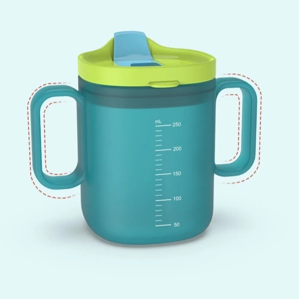 

Spill Proof Child Water Drinking Cup 3IN1 Scaled Baby Feeding Cup with Straw Lid Plastic Mug Toddler Milk Cup