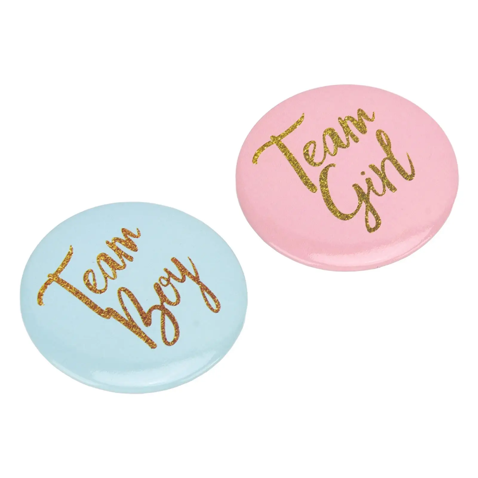 Gender Reveal Button Pins for Boys & Girls - 3 Pack for baby Shower Accessories