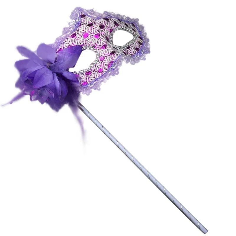 

652F Masquerade Eye Mask With Feathered Masquerade Mask Halloween Cosplay Mask for Women Cosplay Masquerade Proms Party