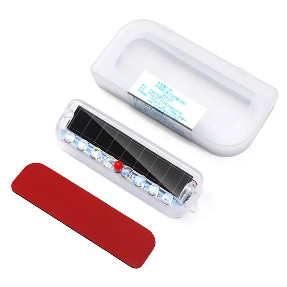 Plastic Solar Car Anti-tailgating Blinker Light Waterproof No Wiring Warning LED Light Solar Warning Light Motorcycle