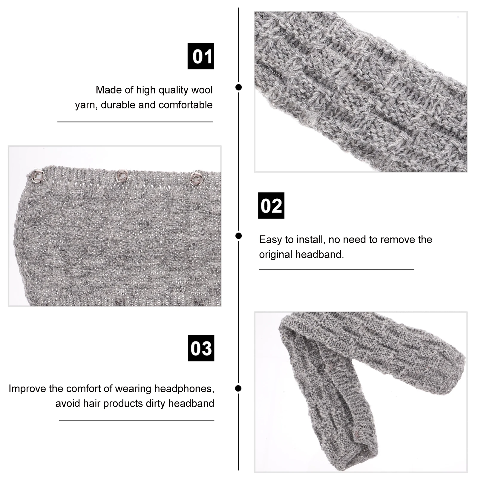 

Woolen Earphone Headband Cover Protective Case Lightweight Durable Scratch Proof Headphone Cushion Warmer for Msr7 M50x