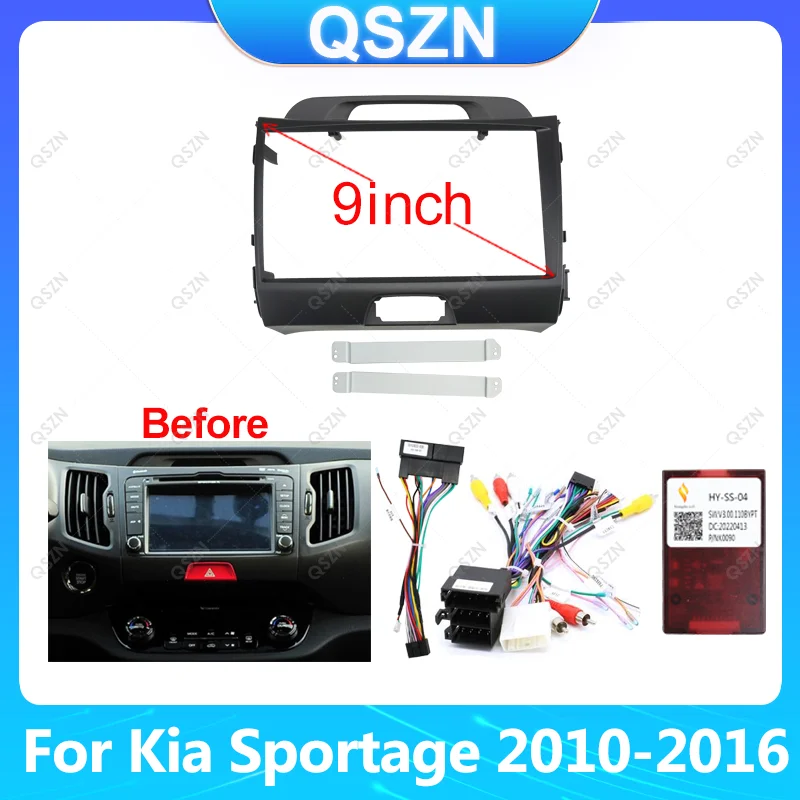 

Car Radio Plastic Fascias Panel Dashboard Frame Installation Android Multimedia Player For Kia Sportage 2010-2016.