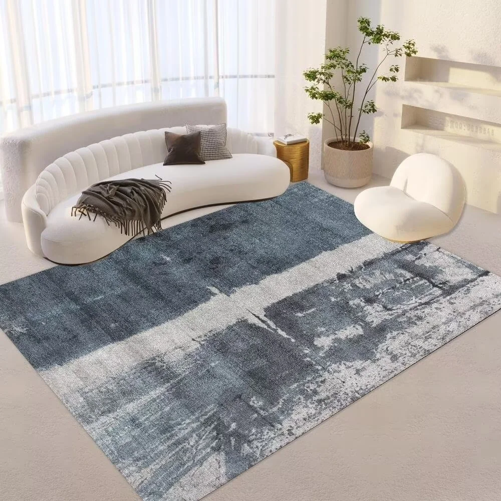 Modern Minimalist Cream Wind Rug and Carpet for Large Living Room Waterproof and Stain-resistant Machine Made