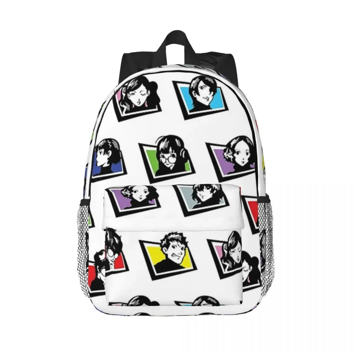 

Messenger Icon Pattern Backpacks Teenager Bookbag Cartoon Students School Bags Travel Rucksack Shoulder Bag Large Capacity