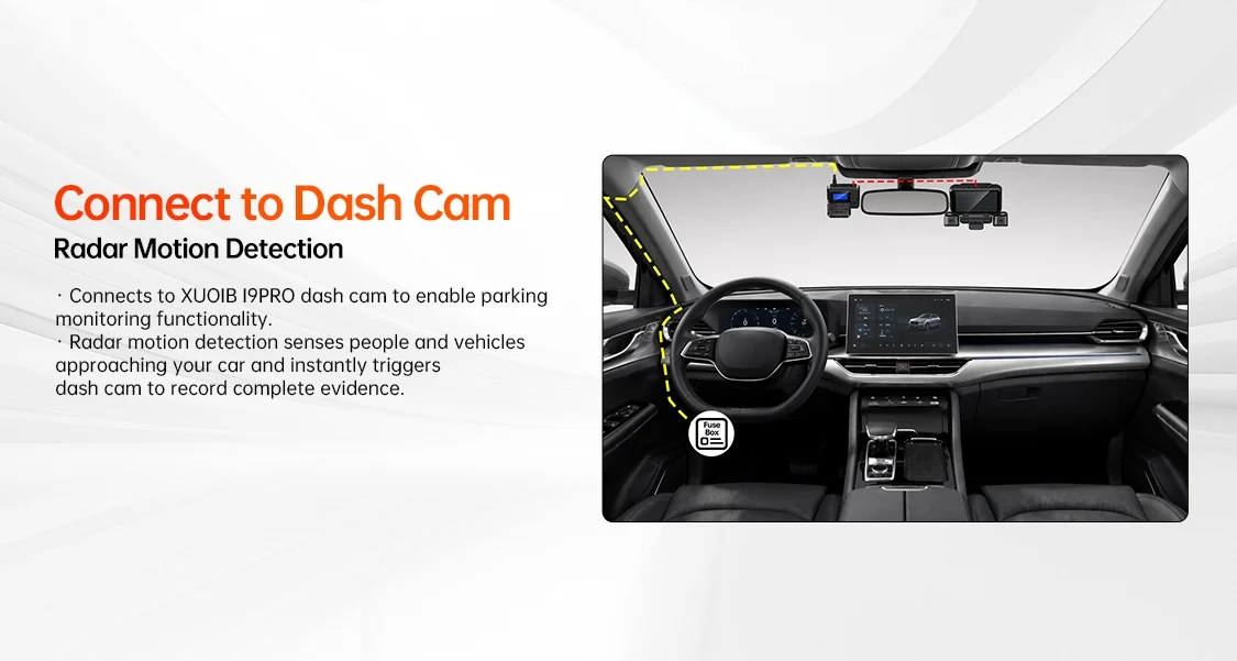 XUOIB 24H 360 ° WB5 Typ-C Hardwire-Kit für Parküberwachung mit Radarerkennung, geeignet für Typ-C Dashcams, mit Unterspannungsschutz – Detail 7