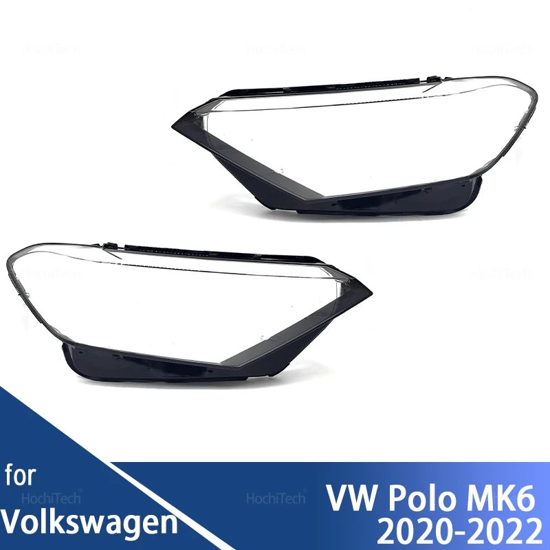 

Auto Front Headlight Cover Lens Transparent Glass Lamp Shell Masks for Volkswagen Polo MK6 AW BZ 2020-2022 Russian Version