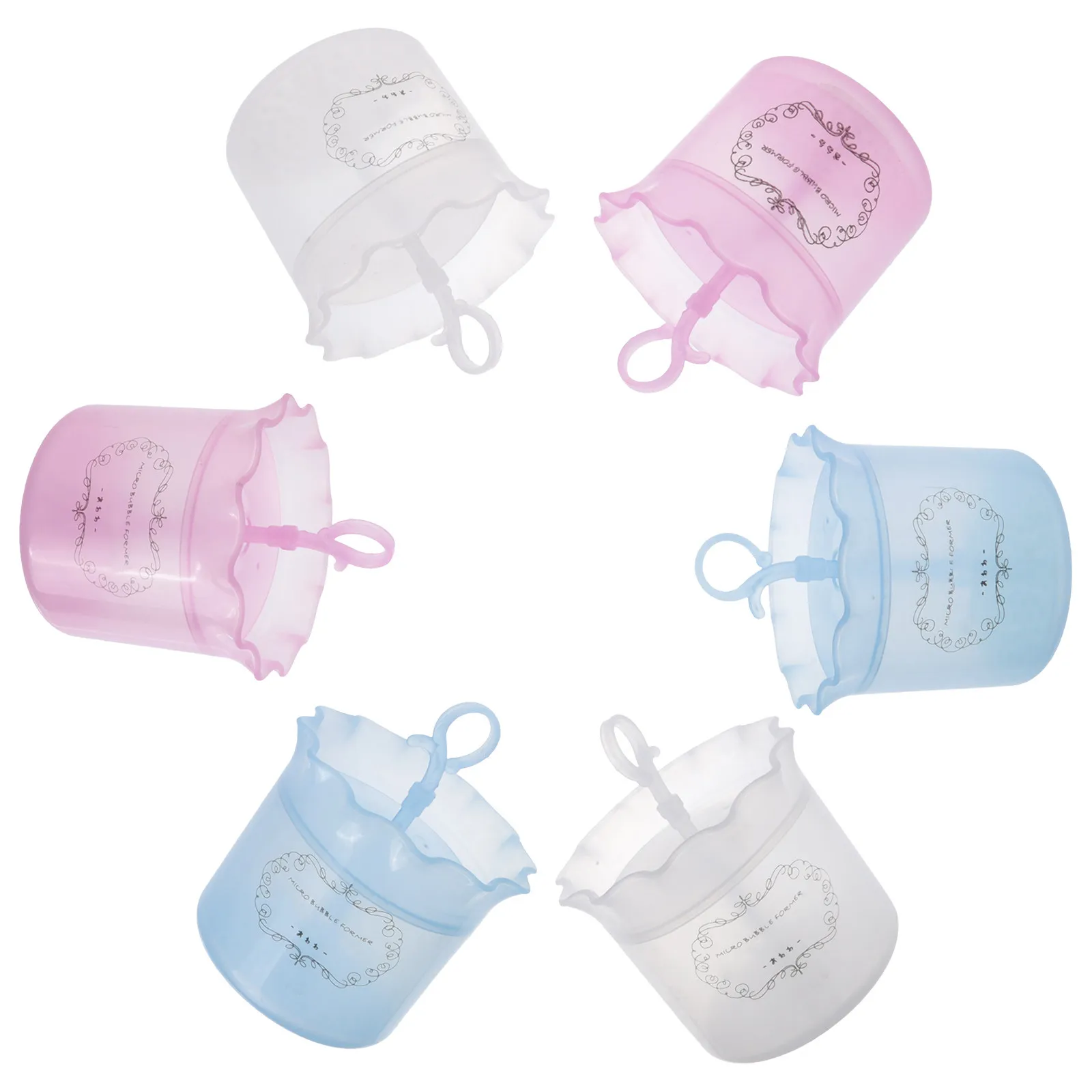 6Pcs Facial Foam Maker Cup Lightweight Portable Bubble Foamer for Face Wash Skincare Cleanser Efficient Foam Generator Travel