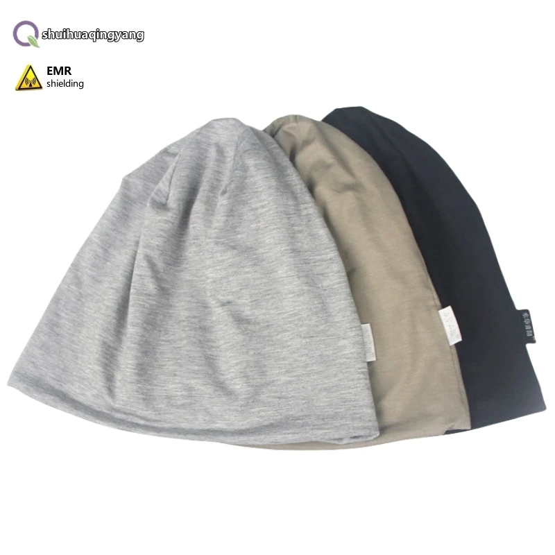 Electromagnetic radiation protective 100% silver fiber cap 5G base station, Monitoring room EMF shielding head protection cap