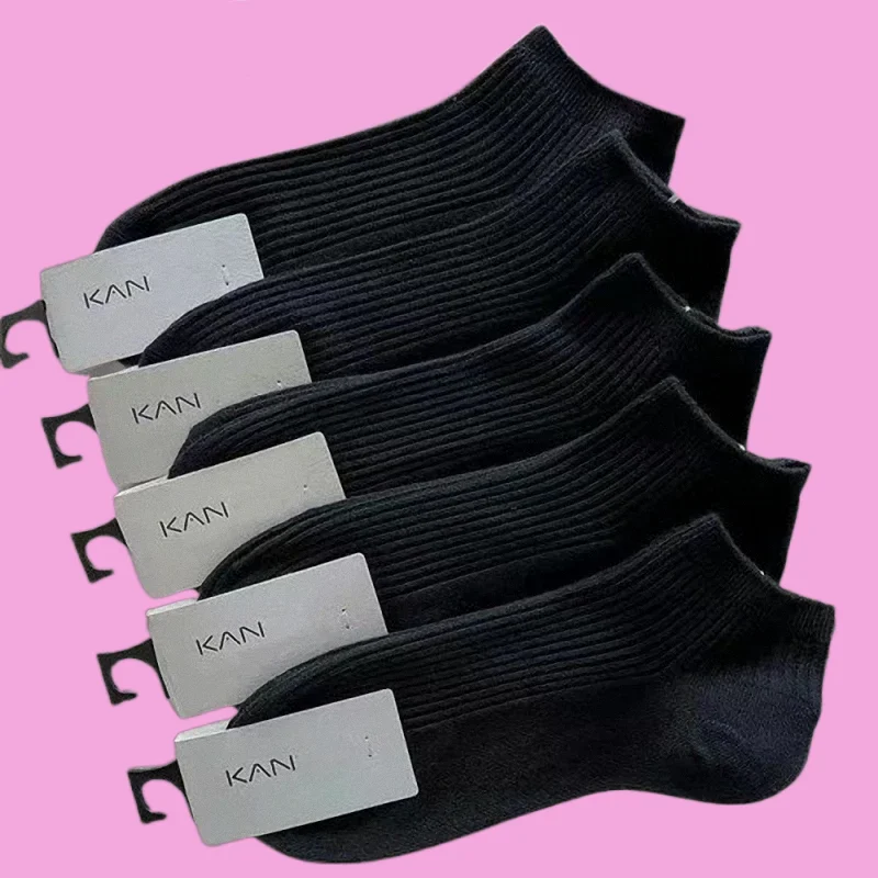 Chaussettes de sport invisibles absorbant la transpiration pour hommes et femmes, chaussettes de rinçage, coupe basse, tube bateau, 5/10 coton, blanc, noir, qualité supérieure, 100% paires