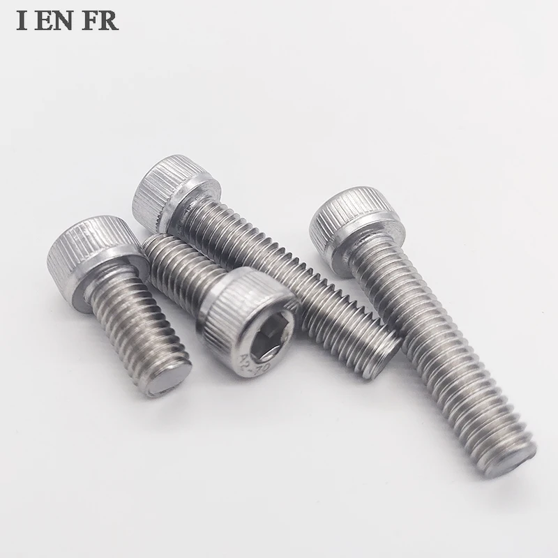 

2/5/10/50pcs DIN912 M1.4 M1.6 M2 M2.5 M3 M4 M5 M6 M8 M10 A2-70 304 Stainless Steel Allen Hexagon Hex Socket Cap Head Screw Bolt
