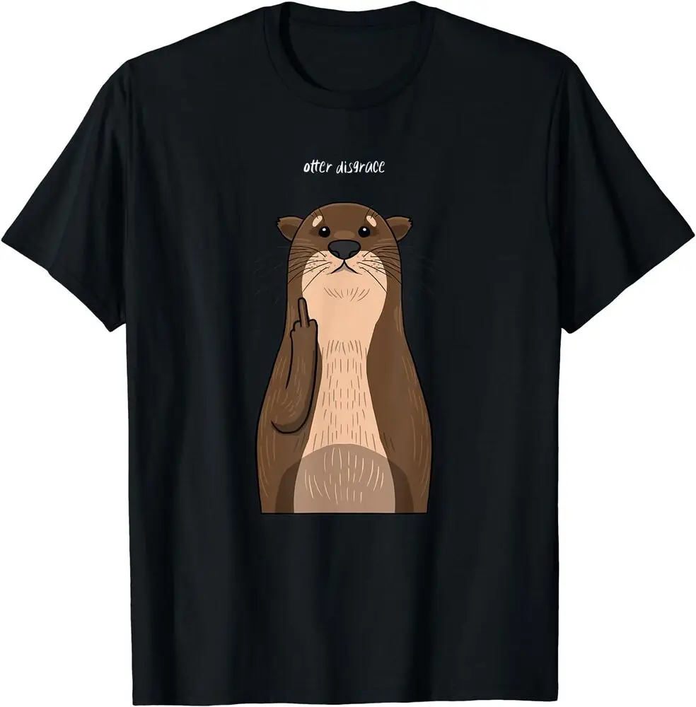 Animal Otter Disgrace Puns Jokes Humor Meme T-Shirt For Men Clothing Women Tees Y2K Tops Unisex Summer Short Sleeve