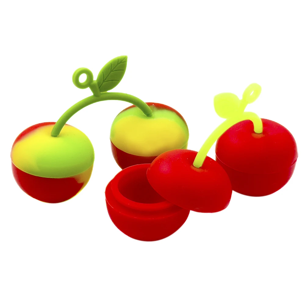 1/2PCS Cherry Jar 10ml Silicone Storage Box Case Bottles Cream Container Organization Gift