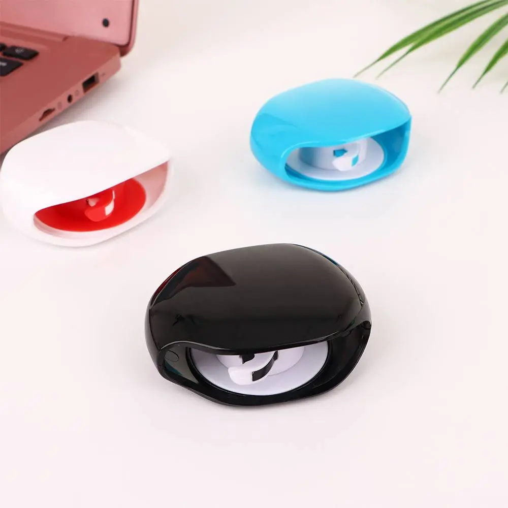 Automatic Closing Cable Cord Wire Organizer Bobbin Winder Earphone Wrap Headphone Cable Storage Box