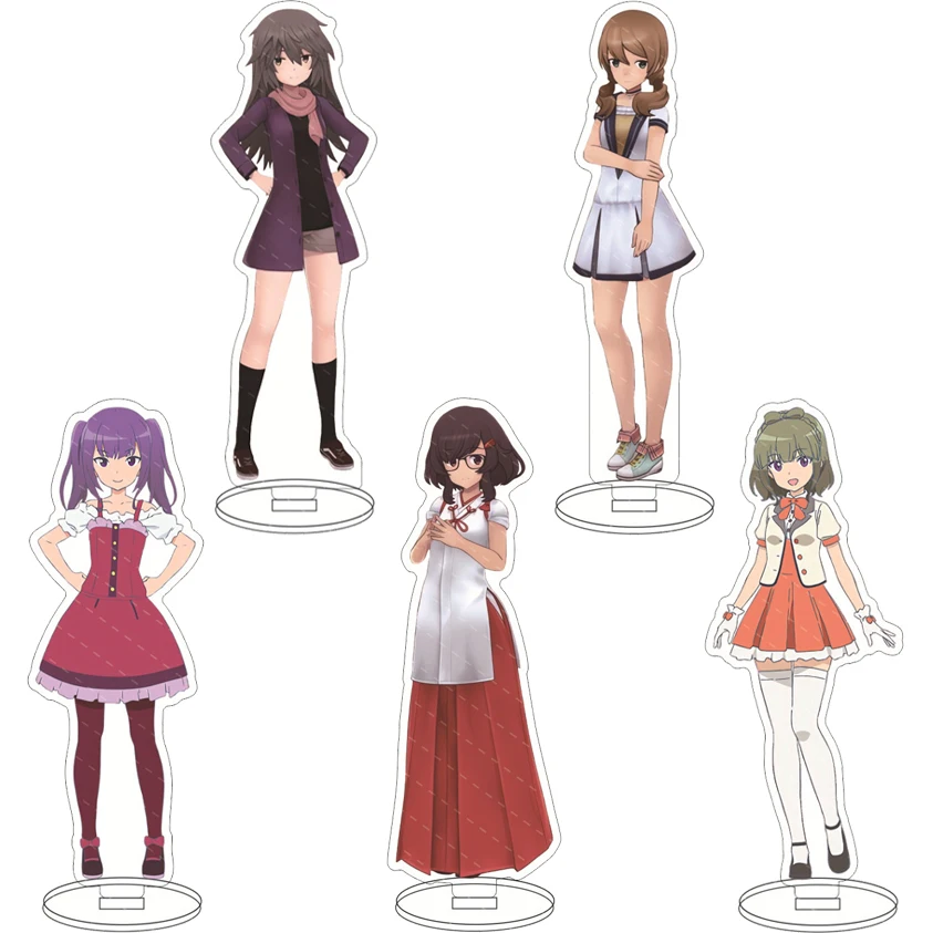 16CM Anime Game Figure Alice Gear Aegis Hirasaka Yotsuyu Kaede Azuma Reo Takanashi Rin Hinata Cos Acrylic Stand Ornaments Gifts