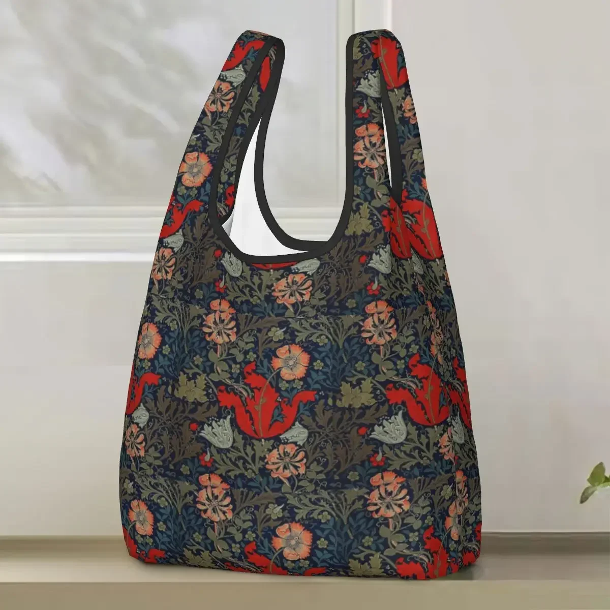 William Morris Compton Shopping Bag Portable Tote Bags Reusable Shoulder Shopper Bag Groceries Handbag