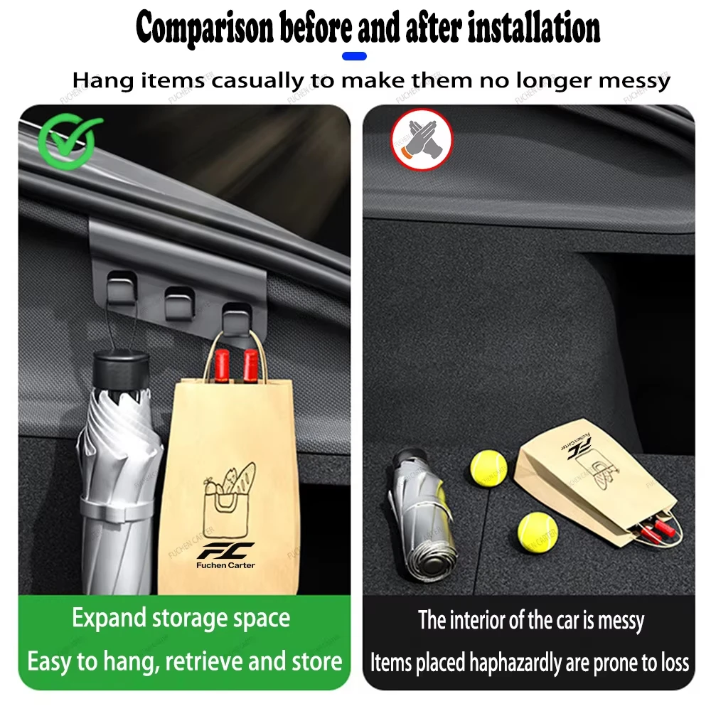 For Tesla Model Y YL Juniper/Launch 2025 2026 Car Rear Trunk Storage Hook Accessories Left And Right Both Side Storage Hook