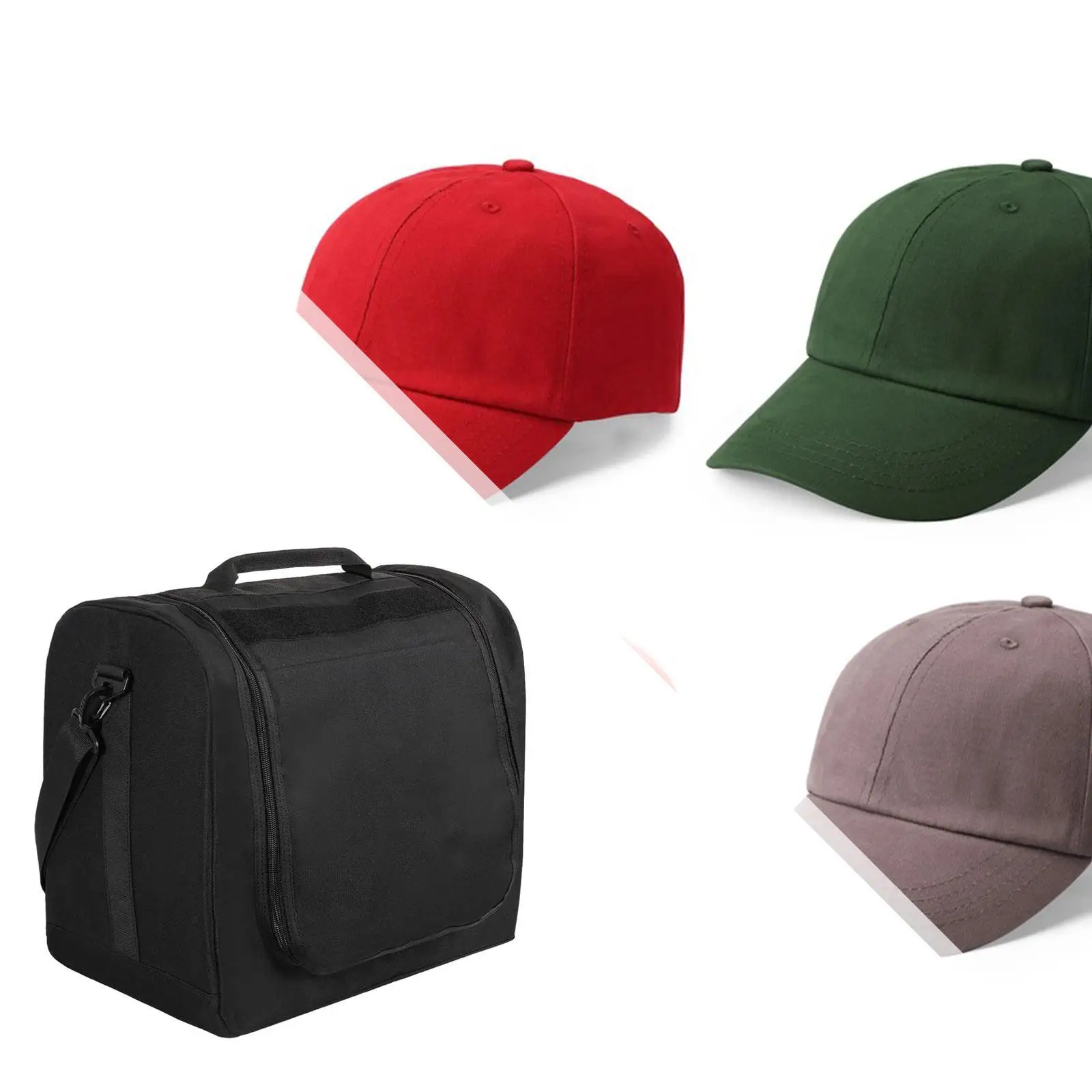 Hat Bag for Baseball Caps Hat Carrier Holder with Carrying Handle Cap Storage Bag Hat Organizer Bag for Moving Sports Travel