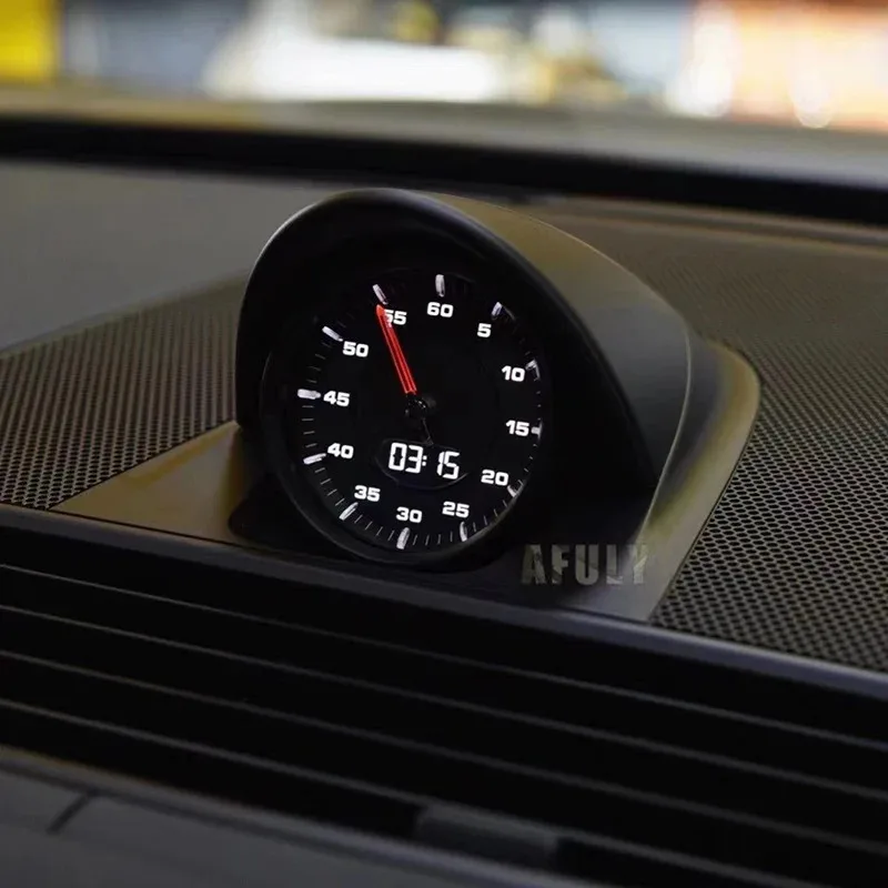 Venda quente da fábrica upgr interior painel tempo acessório eletrônico carro cronômetro medidor relógio para panamera 2017-2023