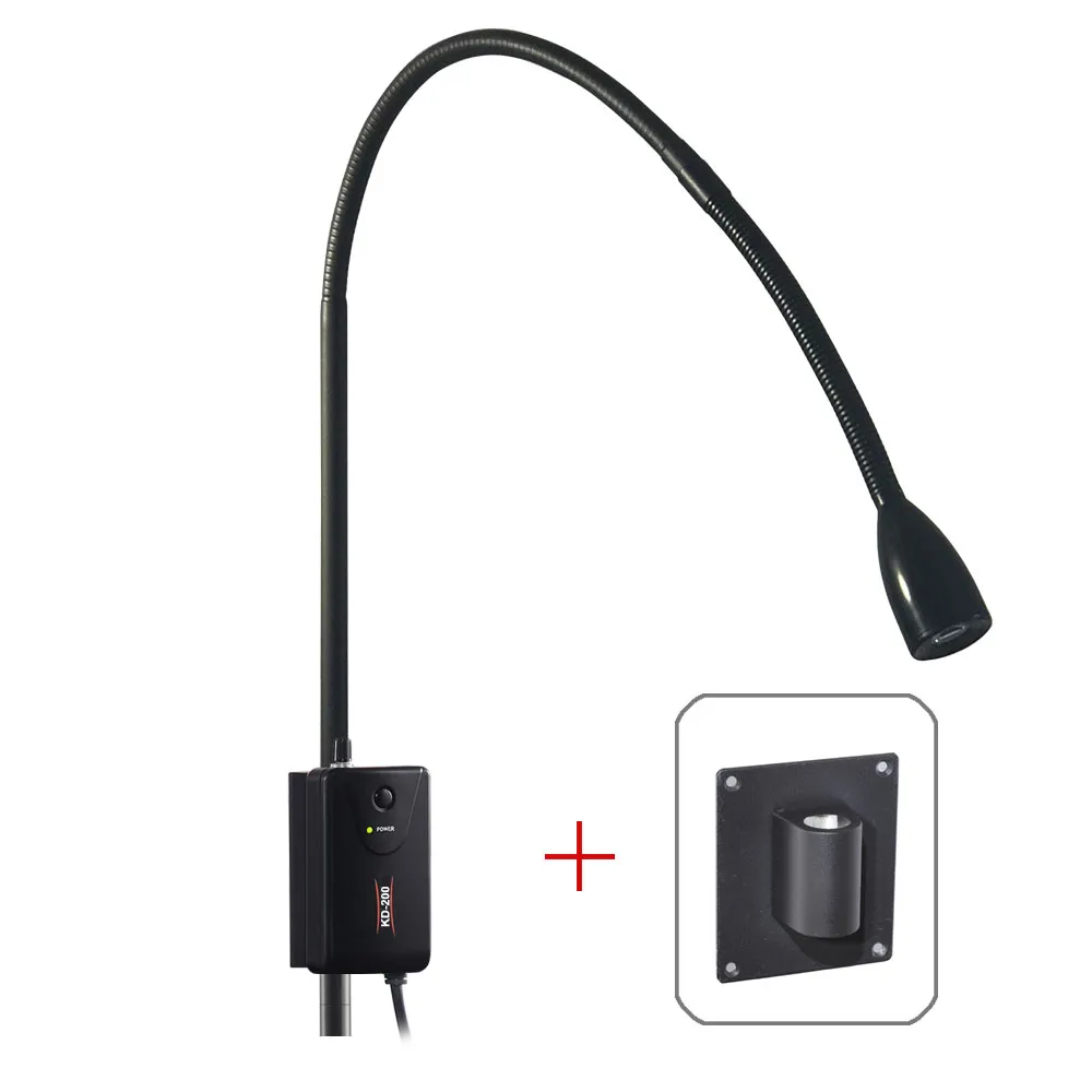 KD-2003W-3 Lámpara de Examen LED de Alta Luminosidad de 3W con Cuello de Cisne, Lámpara de Cirugía General Veterinaria para Exámenes Médicos, Eléctrica