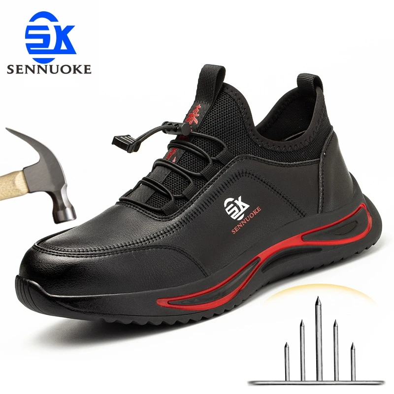 

Safety Shoes Men for Work SteelToe Industrial Boots Man Protection for the Feet Smash-Proof Waterproof