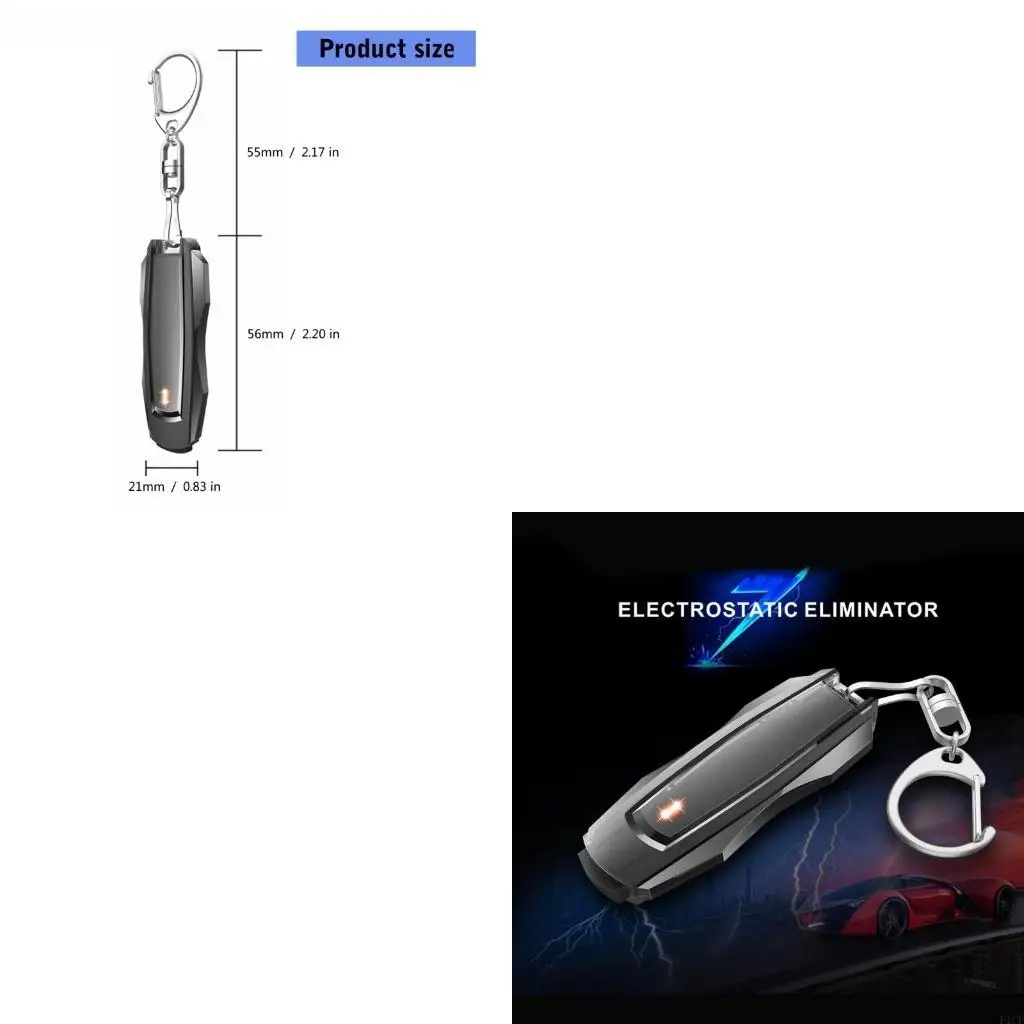 F1CF Car Anti Static Keychain Car Body Static Eliminators Discharger Rod Portable Electricity Discharging Tool for Winter Use