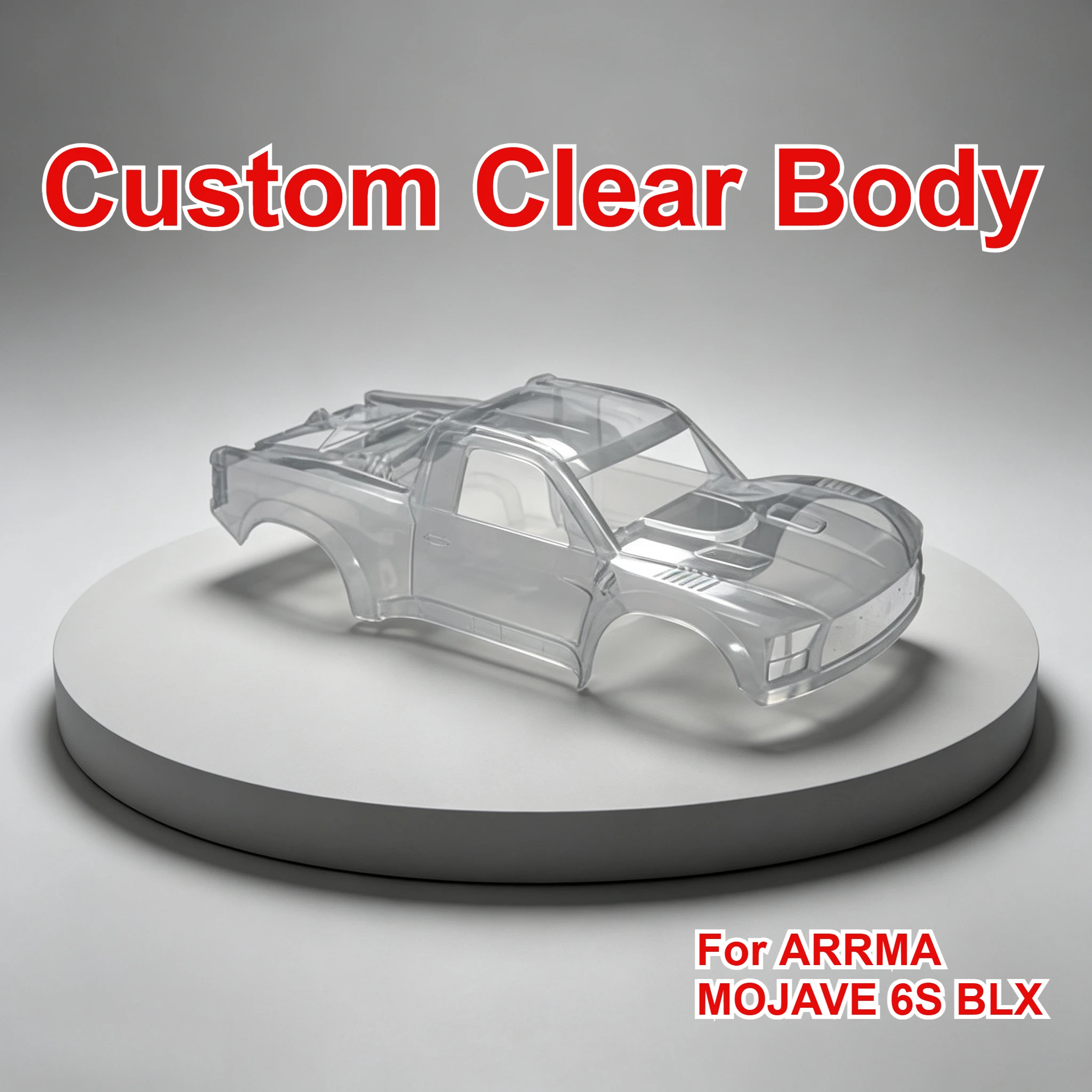 For ARRMA MOJAVE 6S BLX 1/7 RC Desert Truck Clear Body Shell Custom Model Number Decorative Styling Upgrade Hobby Accessories