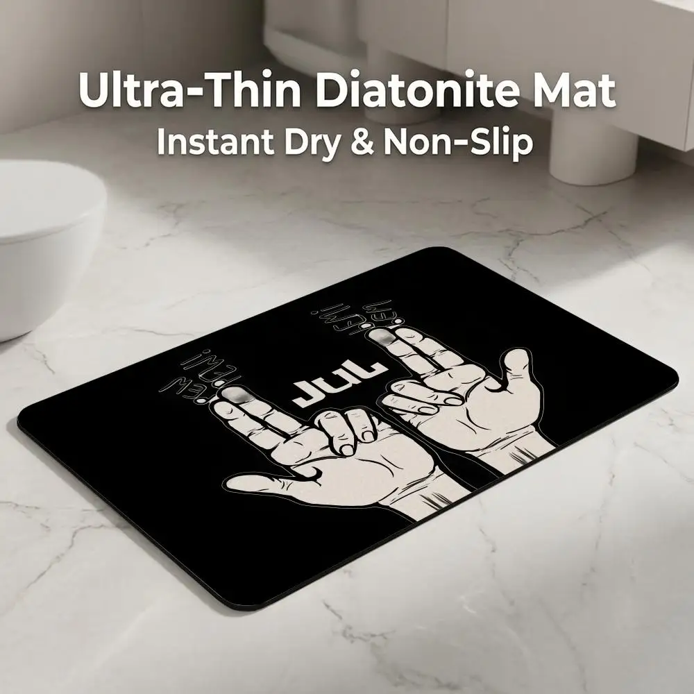 Rapper J-Jul Floor Mat Diatomite Bath Mat, Quick Dry, Absorbent, Multi-Scene Mat