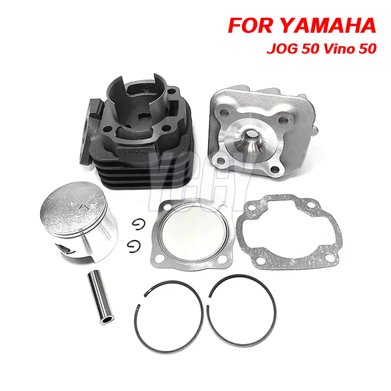 Kit de bloques de cilindros de gran cilindro para motocicleta, 47MM, 70CC, apto para YAMAHA JOG50 JOG 50 Vino 50, piezas de equipo ATV, ciclomotor, pistón de 2 tiempos