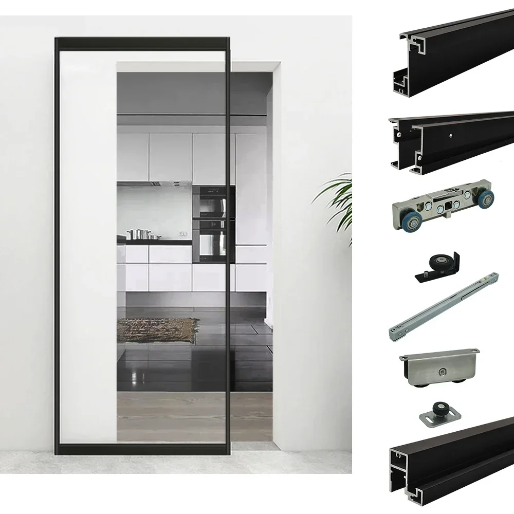 Modern Magic sliding door system with completely concealed hardware