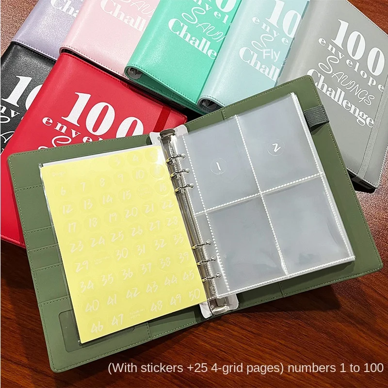 New binding 100 Envelope Challenge Binder for Couples 100 Day Challenge Handbook Savings Notebook Office stationery