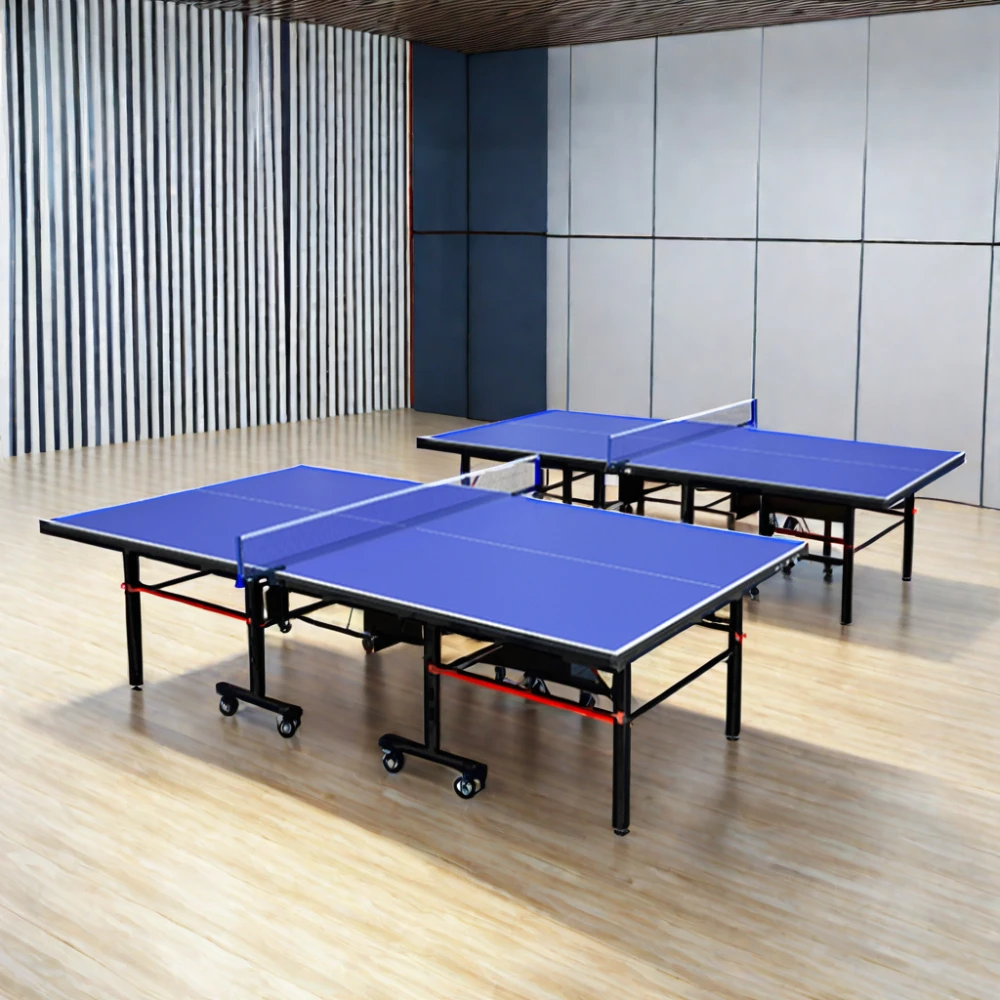 Hot Sale Indoor Entertainment 18mm MDF Pingpong Table With Wheels Tennis Tables For Sale
