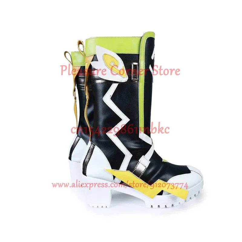 มีสินค้าในสต็อก รองเท้าหนัง PU สำหรับคอสเพลย์คาชิน่า จากเกม Genshin Impact,7;k'2.s;9