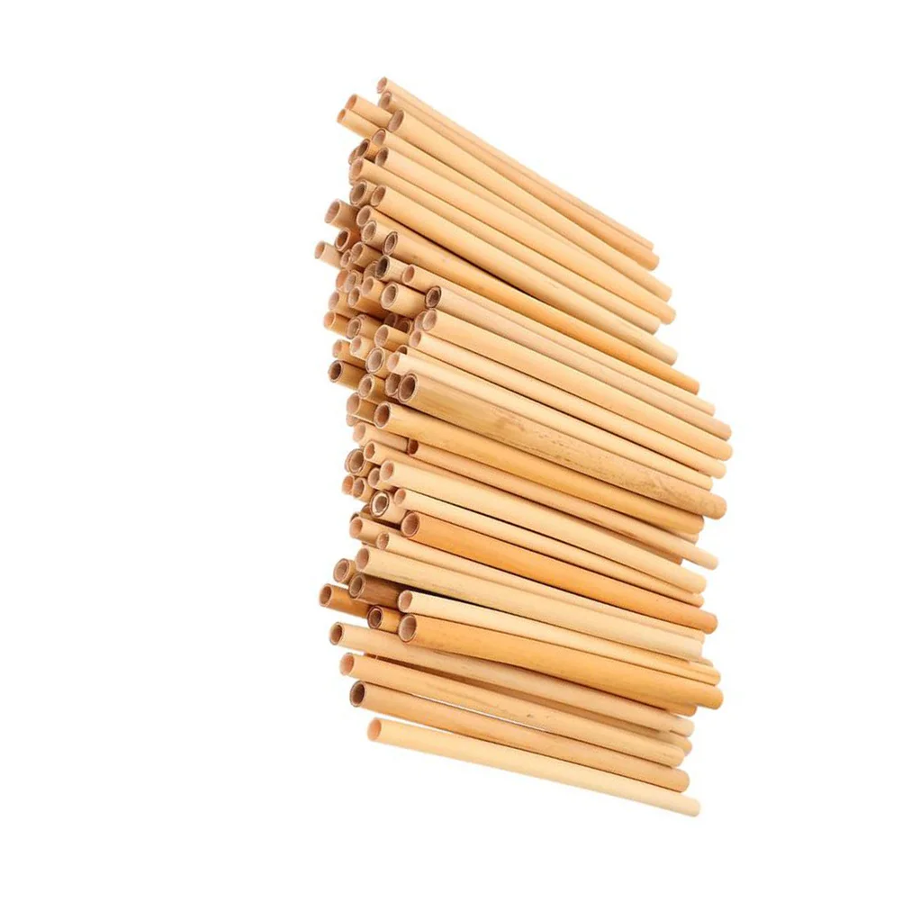 

50Pcs Natural Reed Drinking Straws Lightweight Portable Straws for Cold Beverages Party Supplies Cocktail Straw