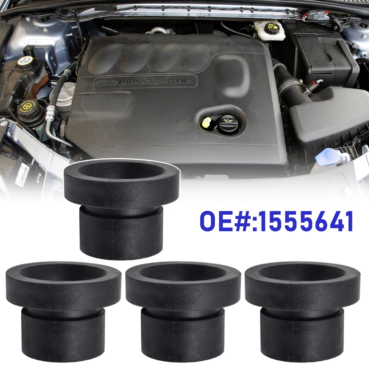 

4X Rubber Engine Cover Grommet Buffer Mount Bush Stopper For Ford Focus 2 MK2 Galaxy C S Max Mondeo Mk4 4 Engine Bonnets Gaskets
