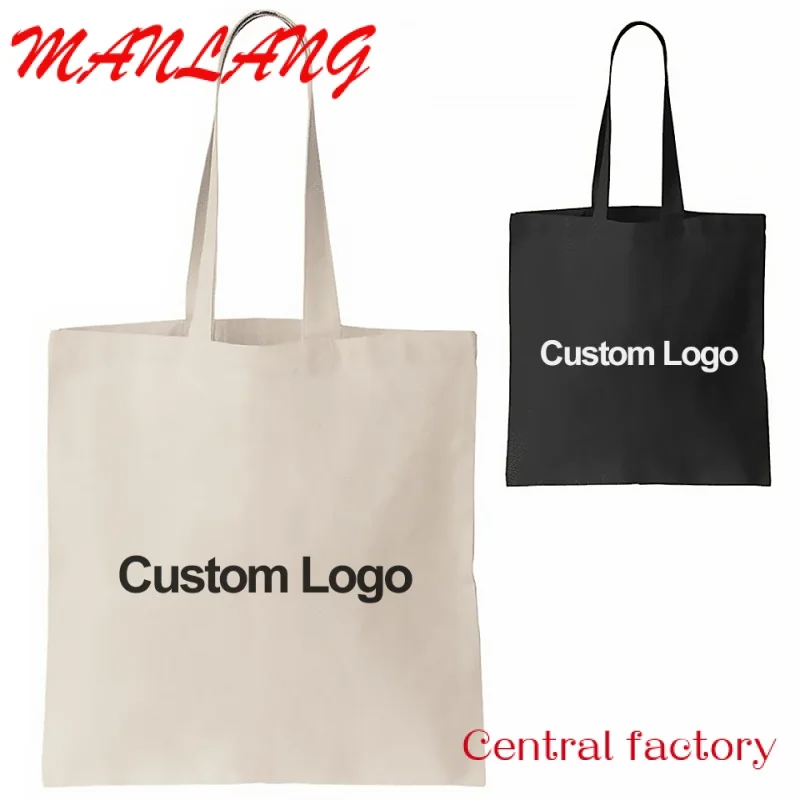 Custom  wholesale personalized linen jute fashion Large reusable women's canvas shopping tote bags with custom printed logo